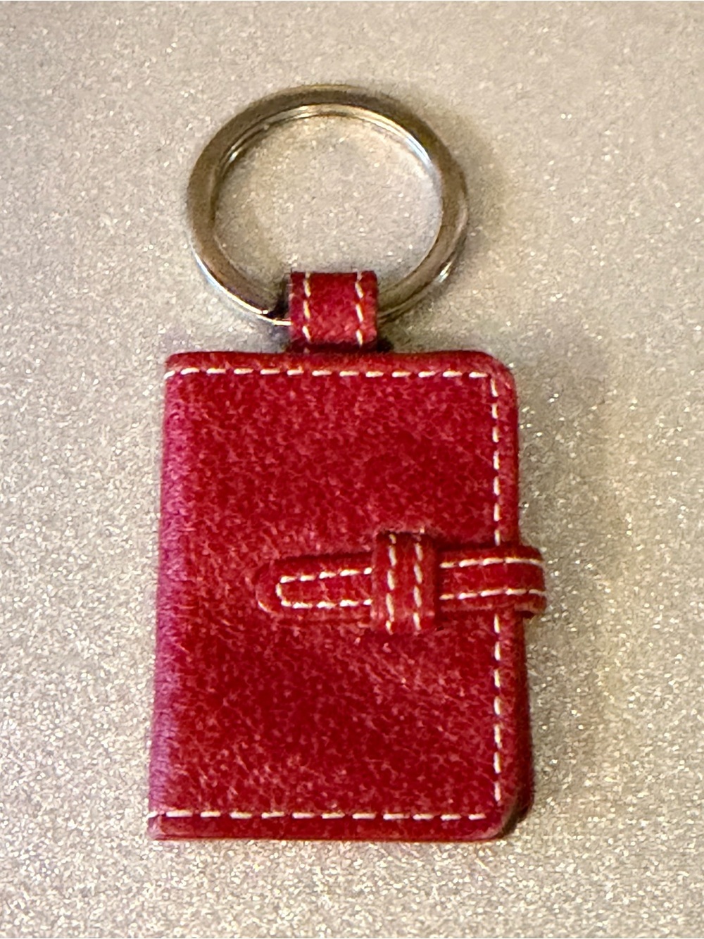 Vintage Y2K Coach Red Leather Photo Book Keychain